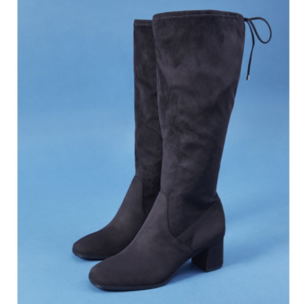 Black knee high boots wide calf